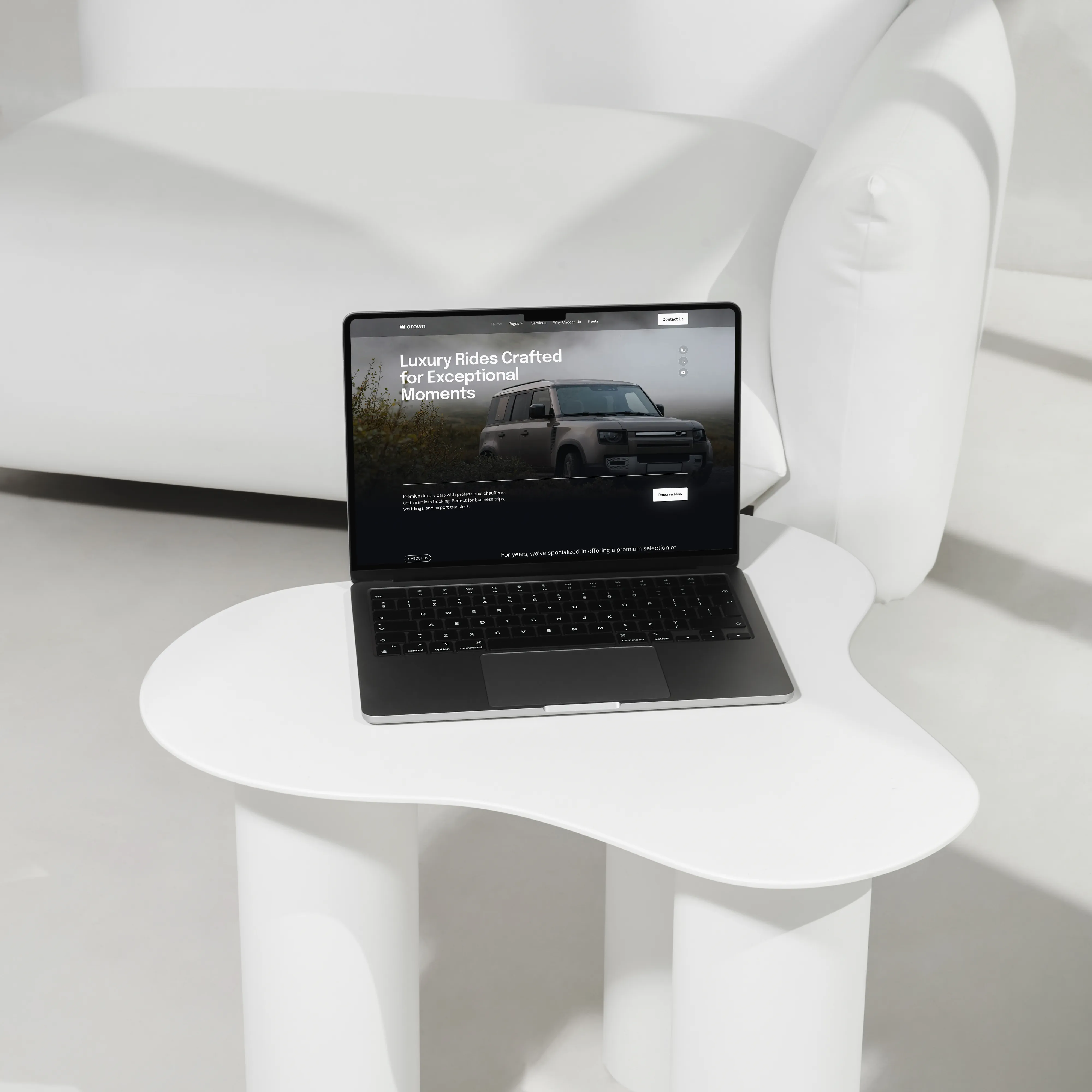 Crown Luxury & Hospitality website by Pheme Creative